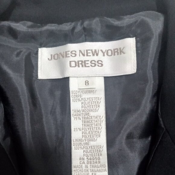 ELEGANT BLACK DRESS BY JONES NEW YORK - NEW - Picture 1 of 8